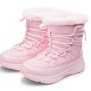 Girls Winter Boots💝Slip Resistant Faux Fur Lined, Windproof🩵Slip-On WORN ONCE!💜